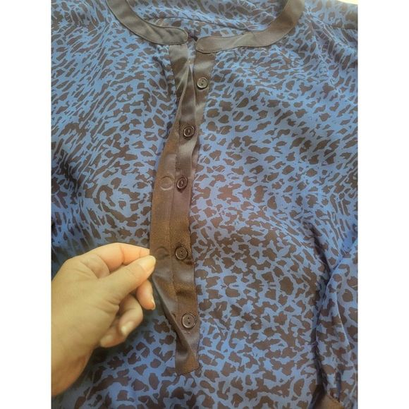 Jessica Simpson Flowy Long Sleeved Leopard Blouse Sexy Sheer Size 2X Plus Size - Picture 6 of 6